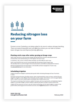 Download the brochure about reducing nitrogen loss on your farm