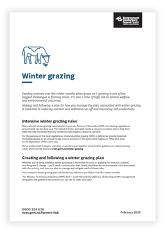 Download the brochure about intensive winter grazing (PDF file, 73 KB)