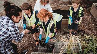 Waitaki Valley School students learn how to collect and propagate local native plant species