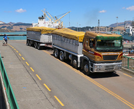 Truck transporting Lyttelton Port freight secondary teaser